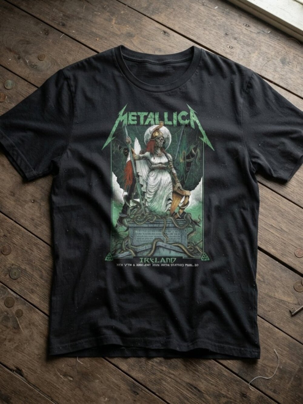 Metallica Ireland 2026 Tour Graphic Black T-Shirt